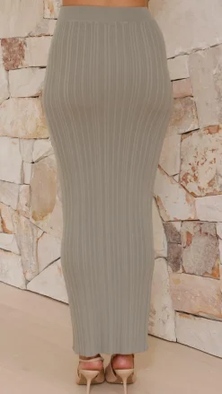 Isla Maxi Skirt - Khaki