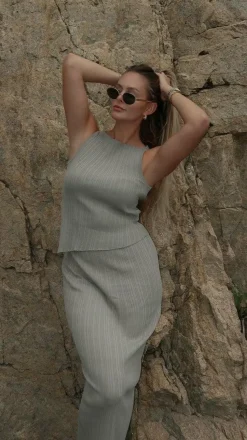 Isla Maxi Skirt - Khaki