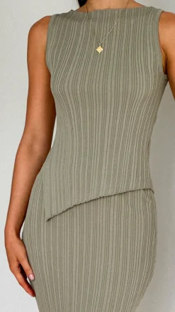 Isla Maxi Skirt - Khaki