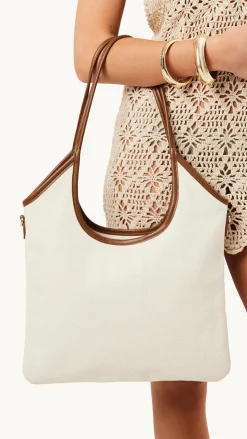 Isobel Shoulder Bag - Natural Linen