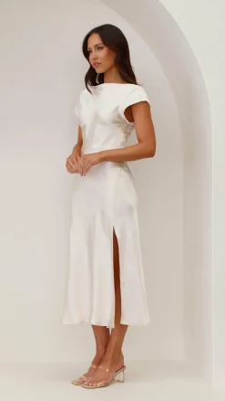 Ivana Midi Dress - Champagne