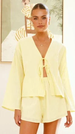 Iveena Top and Shorts Set - Yellow