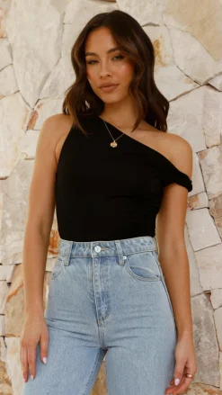 Jaegar Off Shoulder Bodysuit - Black