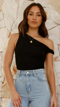 Jaegar Off Shoulder Bodysuit - Black