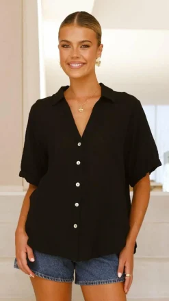 Jaime Button Up Shirt - Black