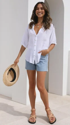 Jaime Button Up Shirt - White