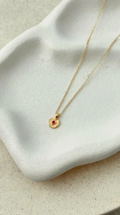 January Birthstone Necklace - Garnet