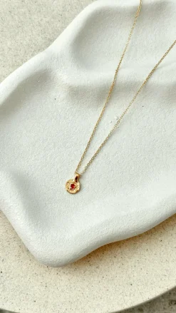 January Birthstone Necklace - Garnet