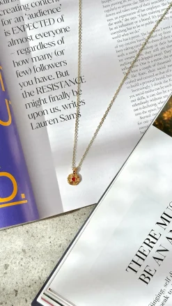 January Birthstone Necklace - Garnet