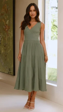 Jayde Knit Dress - Khaki