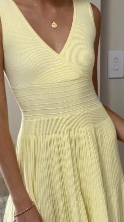 Jayde Knit Dress - Yellow