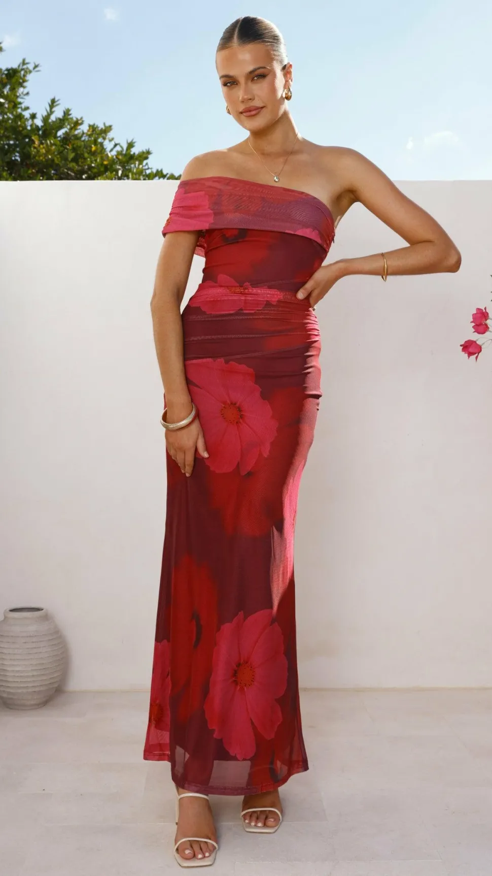 Jelani Maxi Dress - Red Floral