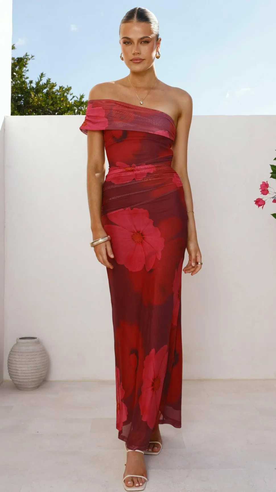 Jelani Maxi Dress - Red Floral