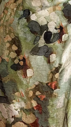 Jemma Long Sleeve Mini Dress - Green Abstract