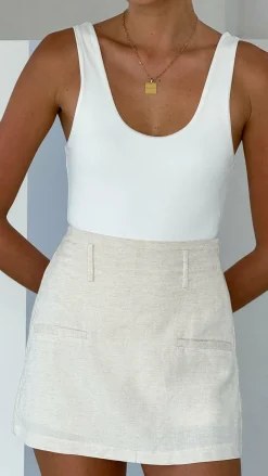 Jessica Skort - Natural Linen Blend