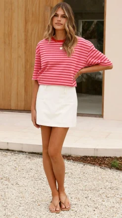 Jeto Oversized Tee - Pink/Red