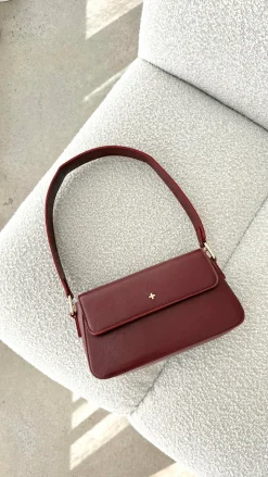 Jocelyn Shoulder Bag - Burgundy PU