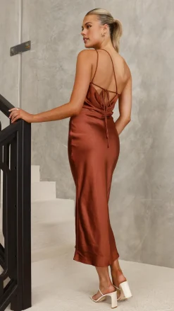 Josephina Midi Dress - Rust