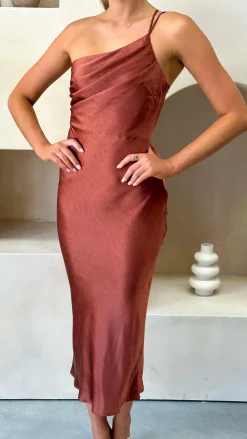 Josephina Midi Dress - Rust