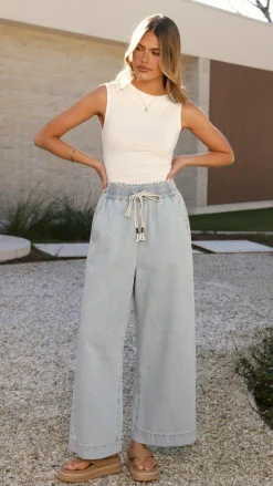 Josephine Pants - Light Blue Denim