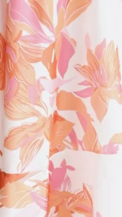 Kaethe Maxi Dress - Orange/White