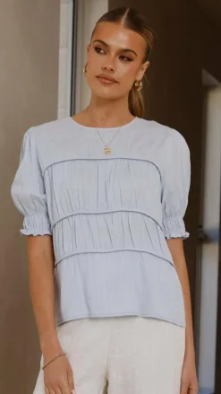 Kai Short Sleeve Top - Blue