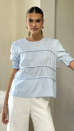 Kai Short Sleeve Top - Blue