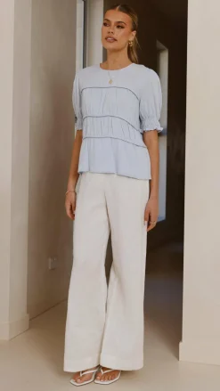 Kai Short Sleeve Top - Blue