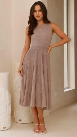 Kaida Midi Dress - Mocha