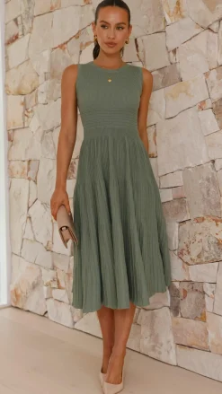 Kaida Midi Dress - Olive