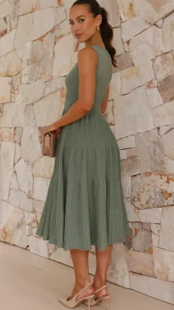 Kaida Midi Dress - Olive