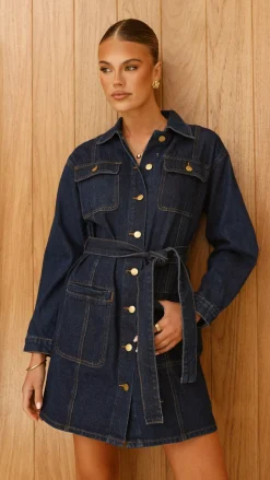 Kailas Mini Dress - Indigo Denim