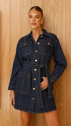 Kailas Mini Dress - Indigo Denim