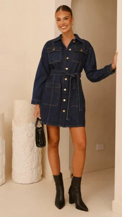 Kailas Mini Dress - Indigo Denim