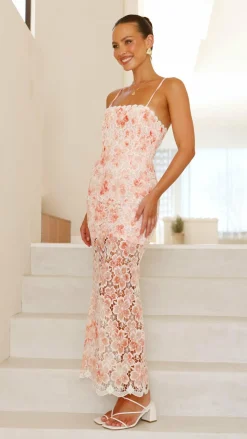 Kalista Maxi Dress - Orange Floral