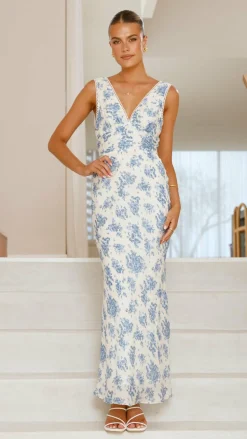 Kamala Maxi Dress - Blue Floral