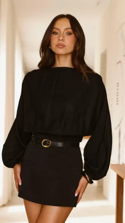 Katara Off Shoulder Top - Black