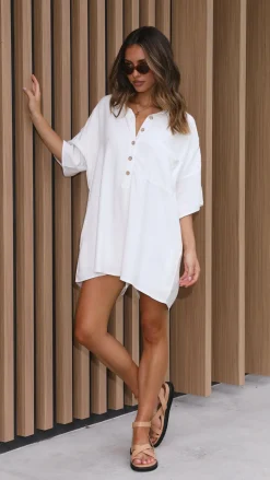 Keely Playsuit - White
