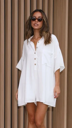 Keely Playsuit - White