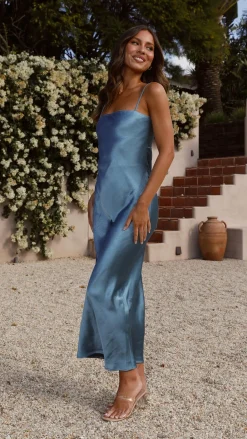 Keira Maxi Dress - Steel Blue