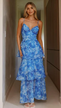 Kelli Maxi Dress - Blue Floral