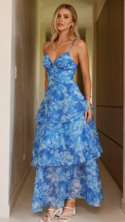 Kelli Maxi Dress - Blue Floral