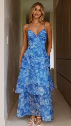 Kelli Maxi Dress - Blue Floral