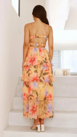 Kelli Maxi Dress - Yellow Floral