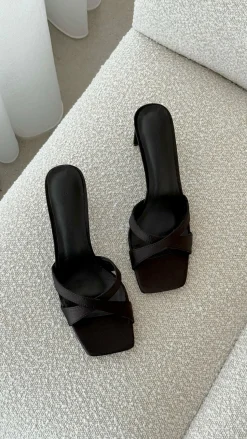 Kelsie Heels - Black Satin