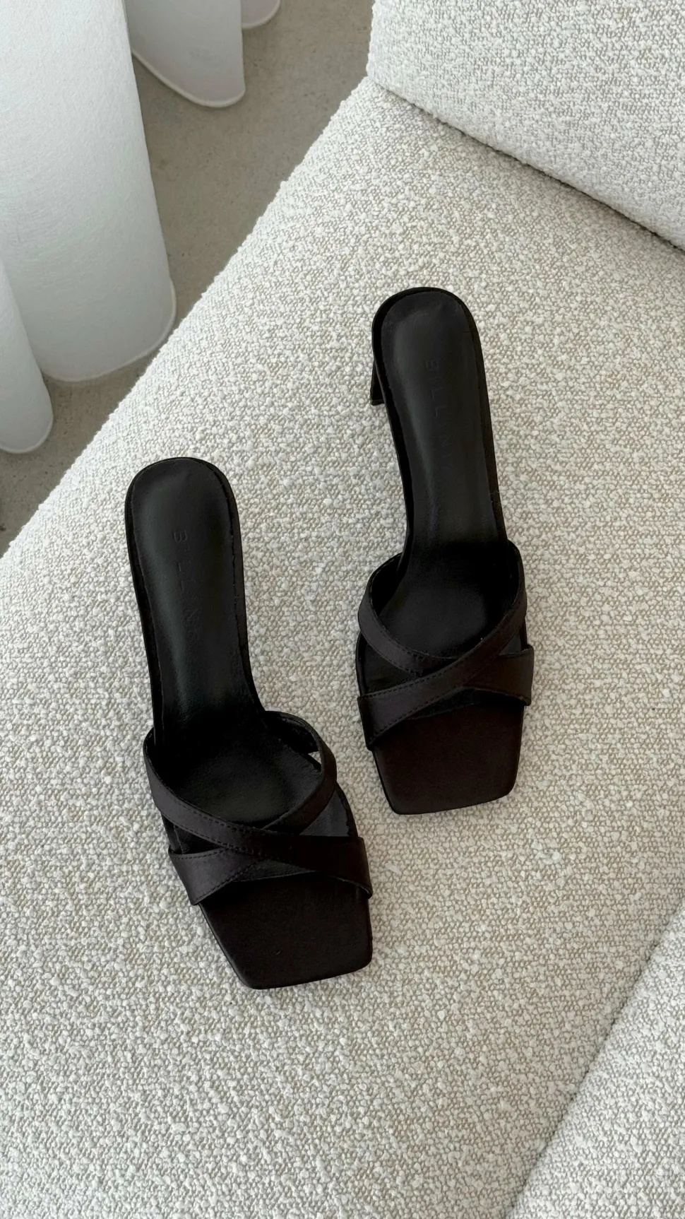 Kelsie Heels - Black Satin