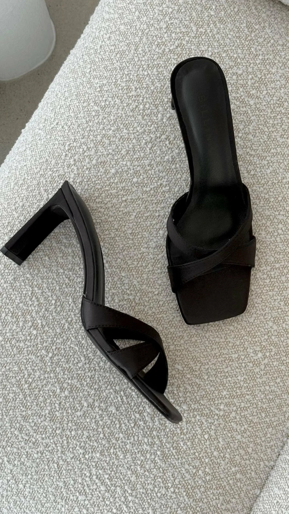 Kelsie Heels - Black Satin