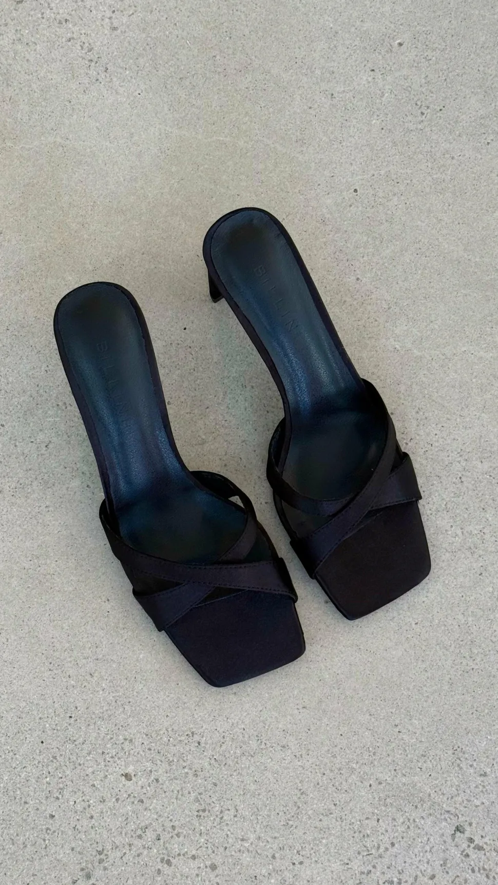 Kelsie Heels - Black Satin