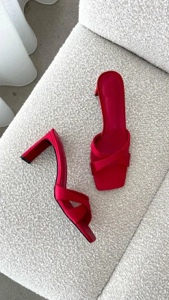 Kelsie Heels - Saffron Satin