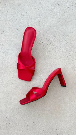 Kelsie Heels - Saffron Satin